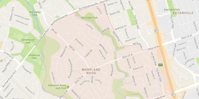 Kaart van het Markland Hout buurt van Toronto