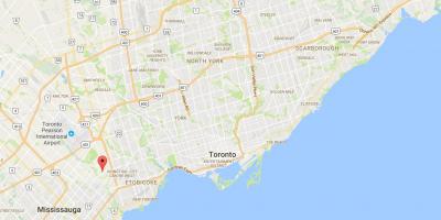 Kaart van het Markland Hout district van Toronto