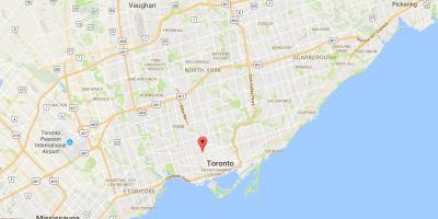 Kaart van Mirvish Dorp district van Toronto