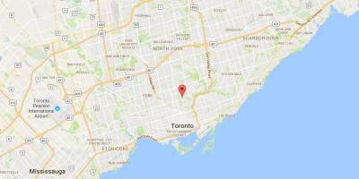 Kaart van Moore Park district van Toronto