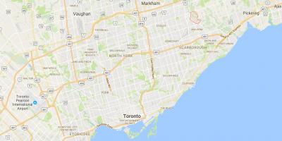 Kaart van Morningside Heights district van Toronto