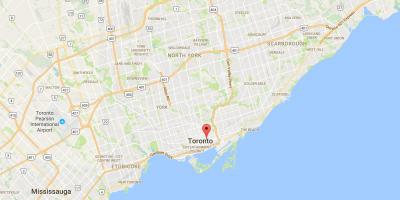 Kaart van Moss Park district van Toronto