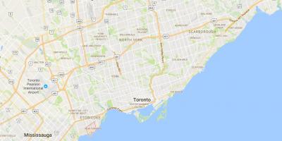 Kaart van Nieuw Toronto district van Toronto