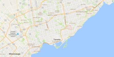 Kaart van O ' Connor–Parkview district van Toronto