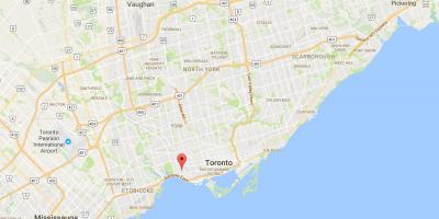 Kaart van Parkdale district van Toronto