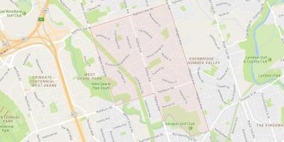 Kaart van de Princess Gardens buurt van Toronto