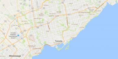 Kaart van de Princess Gardens district van Toronto