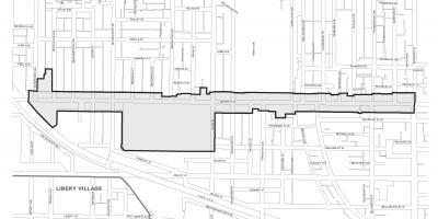 Kaart van Queen street west Toronto