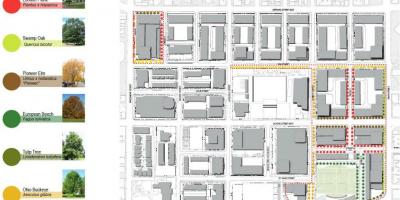 Kaart van de Revitalisering van plan Regent Park Toronto fase 3
