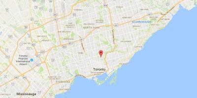 Kaart van Rosedale district van Toronto