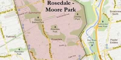 Kaart van Rosedale Moore Park, Toronto