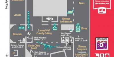 Kaart van het Royal Ontario Museum niveau 1