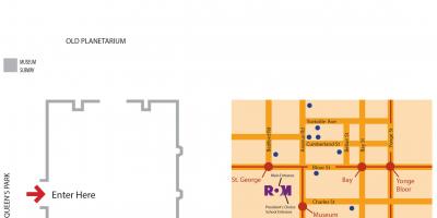 Kaart van het Royal Ontario Museum parkeren