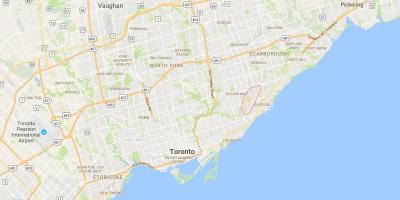 Kaart van Scarborough Junctiondistrict Toronto