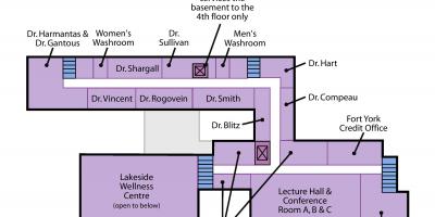 Kaart van St. Joseph ' s Health centre Toronto Sunnyside niveau 2