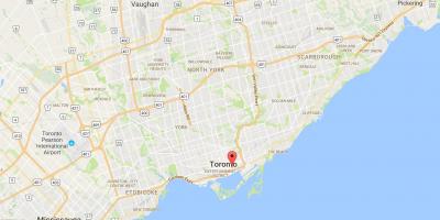 Kaart van St. Lawrence district van Toronto