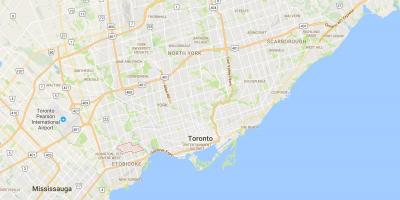 Kaart van Sunnylea district van Toronto