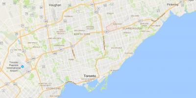 Kaart van Tam O'Shanter – Sullivandistrict Toronto