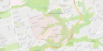 Kaart van Thorncliffe Park in Toronto