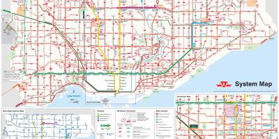 Kaart van Toronto bus