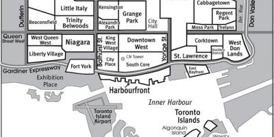 Kaart van Toronto Buurt gids