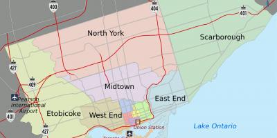 Kaart van Toronto City