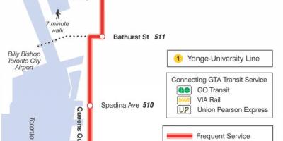 Kaart van tram lijn 509 Harbourfront