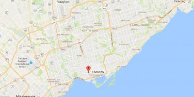 Kaart van de drie-eenheid–Bellwoods district van Toronto