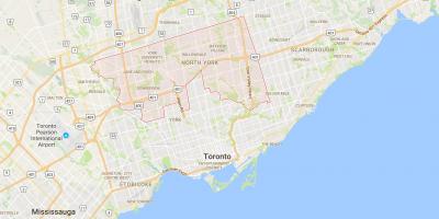 Kaart van Uptown Toronto district van Toronto