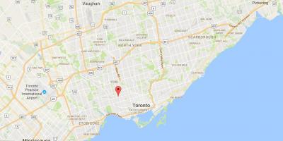 Kaart van Wallace Emerson district van Toronto