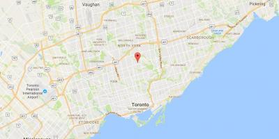 Kaart van Wanless Park district van Toronto