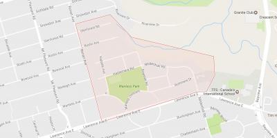 Kaart van Wanless Park in Toronto