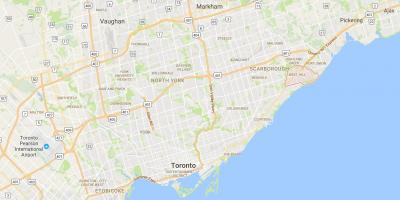 Kaart van West Hill district van Toronto