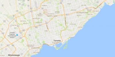 Kaart van Westminster–Branson district van Toronto