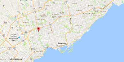 Kaart van Weston district van Toronto