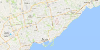 Kaart van Wexford district van Toronto
