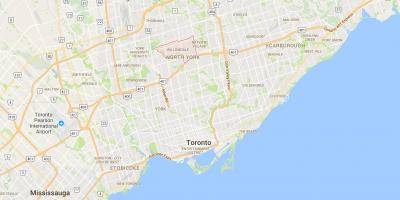 Kaart van Willowdale district van Toronto