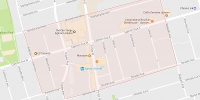 Kaart van Yonge en Eglinton buurt van Toronto